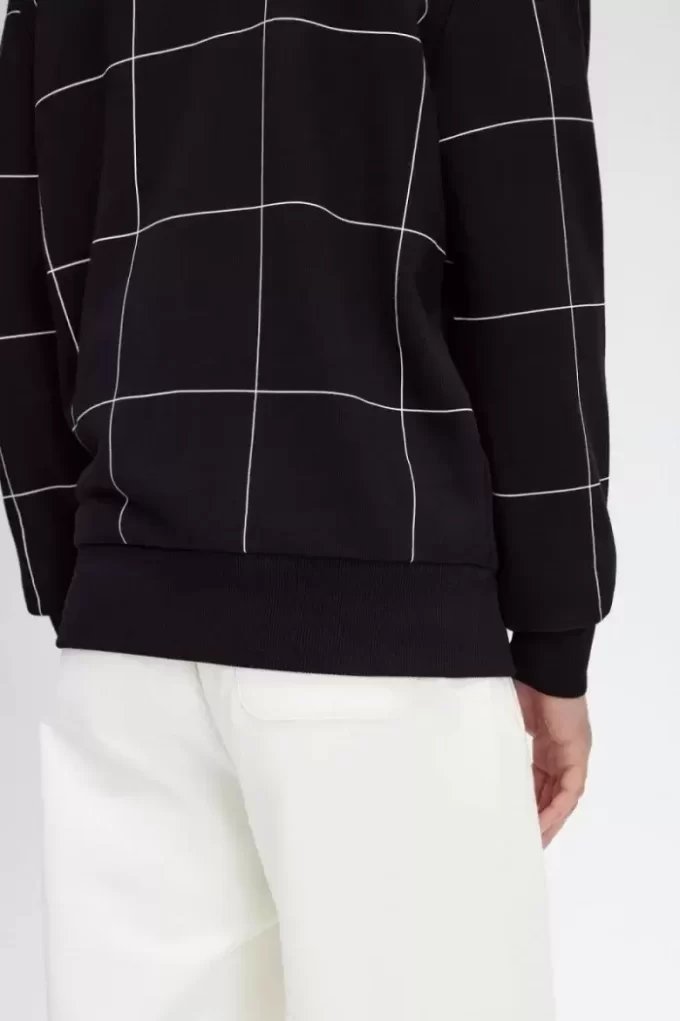 Sudaderas con detalle de cuadrícula para hombre Sudaderas con detalle de cuadrícula para hombre