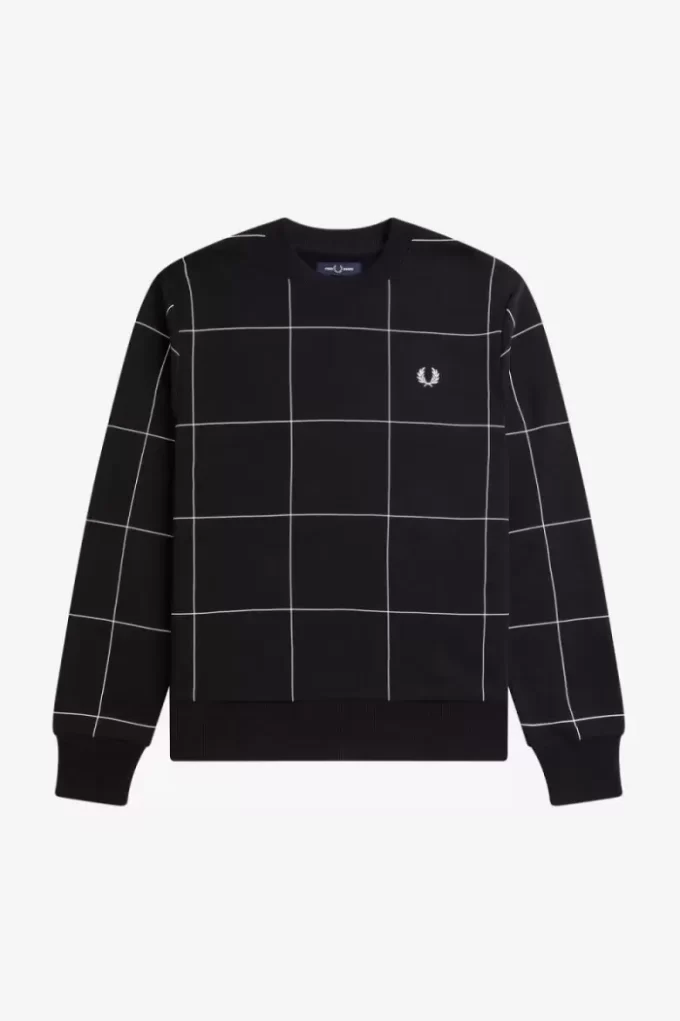 Sudaderas con detalle de cuadrícula para hombre Sudaderas con detalle de cuadrícula para hombre