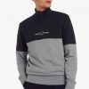 Sudaderas con media cremallera y bloques de color Sudaderas con media cremallera y bloques de color