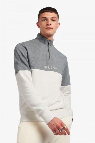 Sudaderas con media cremallera y bloques de color