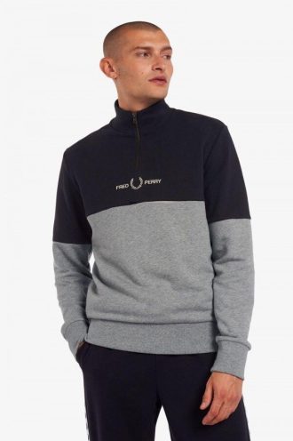 Sudaderas con media cremallera y bloques de color