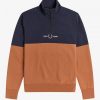 Sudaderas con media cremallera y bloques de color