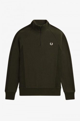 Sudaderas con media cremallera y textura inversa