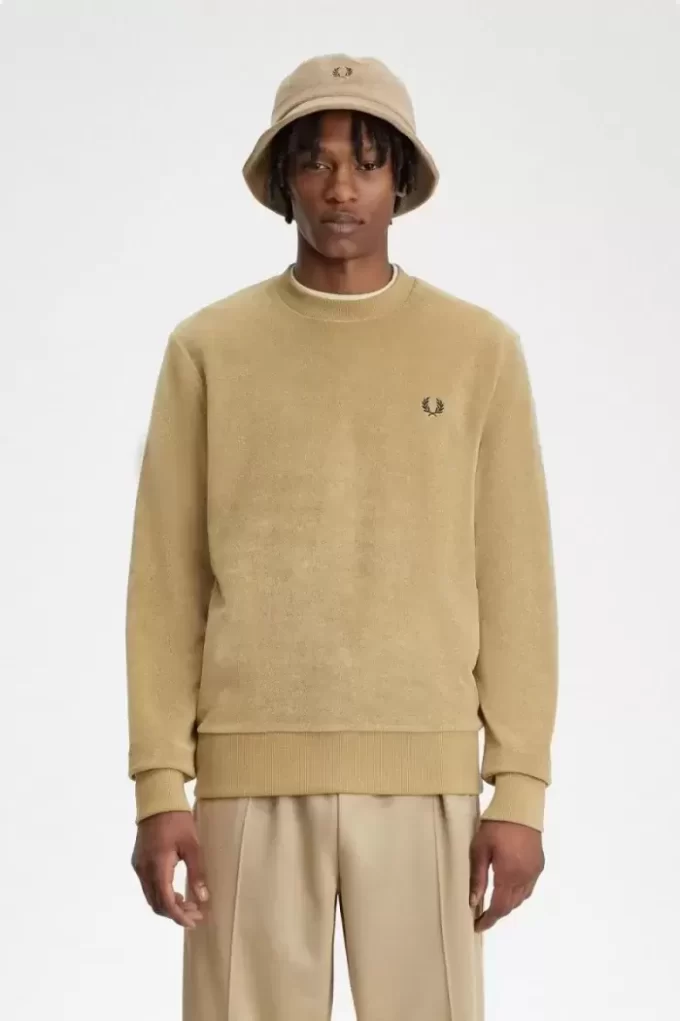 Sudaderas de cuello redondo de toalla para hombre