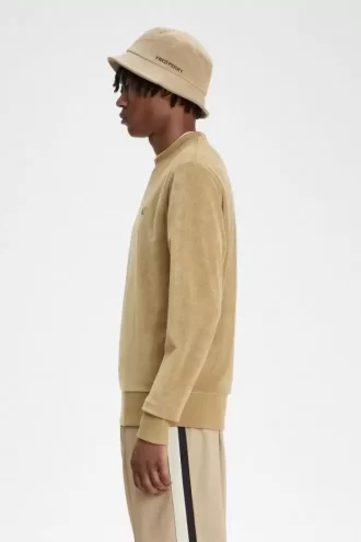 Sudaderas de cuello redondo de toalla para hombre