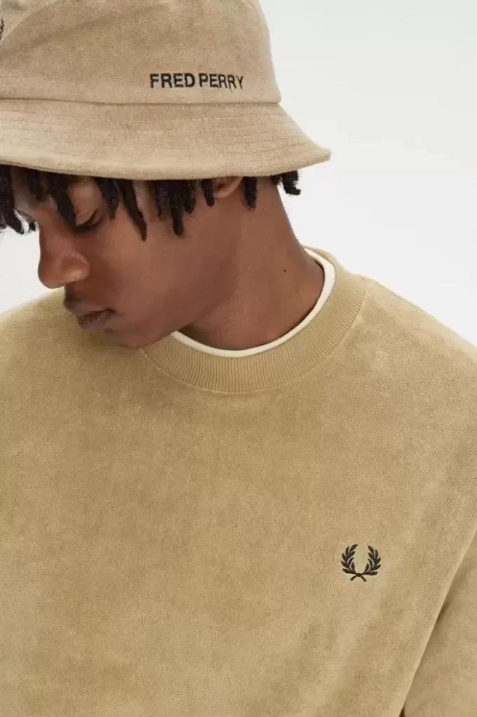 Sudaderas de cuello redondo de toalla para hombre