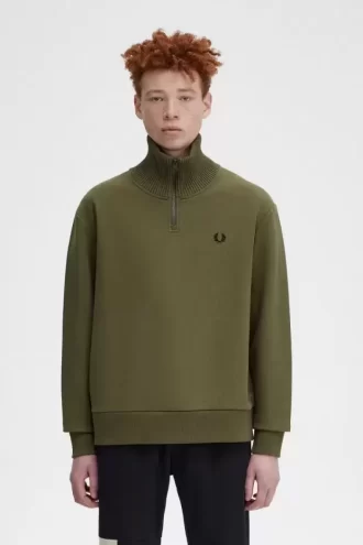 Sudaderas de punto con cuello y cremallera para hombre