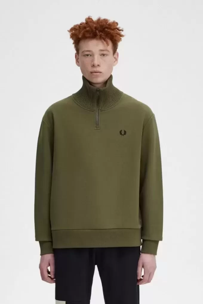 Sudaderas de punto con cuello y cremallera para hombre