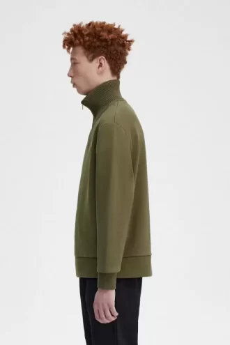 Sudaderas de punto con cuello y cremallera para hombre