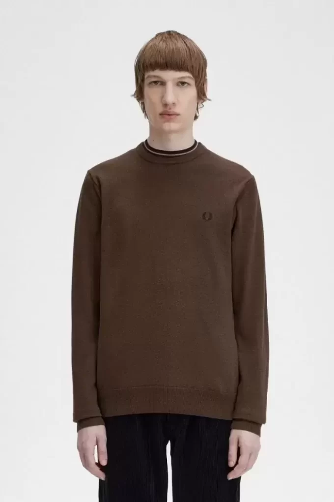Suéter clásico de cuello redondo para hombre Suéter clásico de cuello redondo para hombre