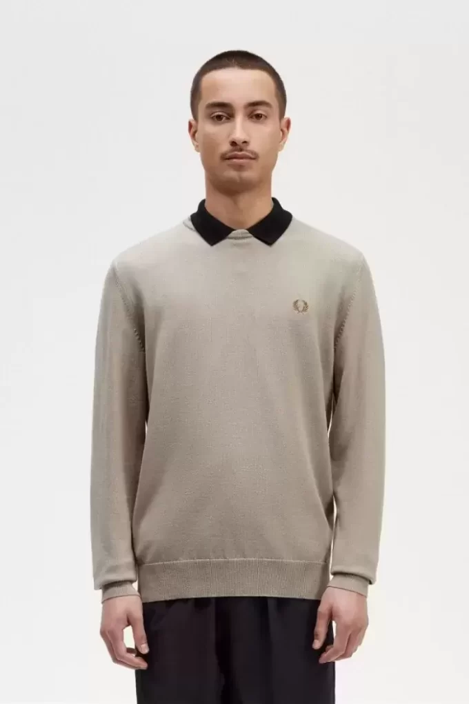 Suéter clásico de cuello redondo para hombre Suéter clásico de cuello redondo para hombre