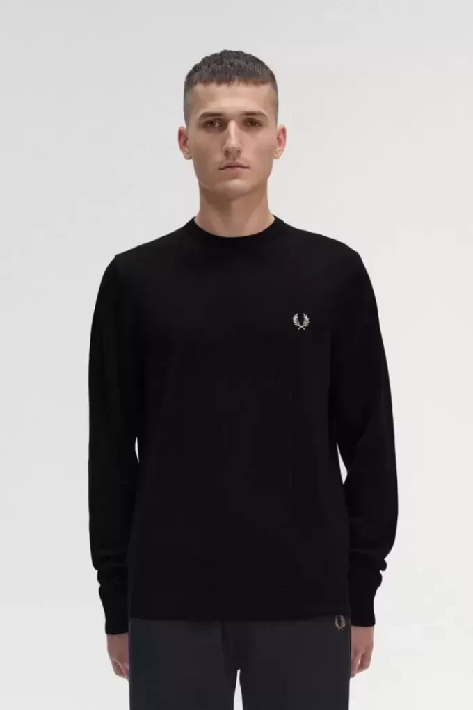 Suéter clásico de cuello redondo para hombre Suéter clásico de cuello redondo para hombre