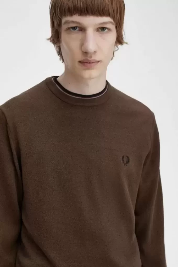 Suéter clásico de cuello redondo para hombre Suéter clásico de cuello redondo para hombre