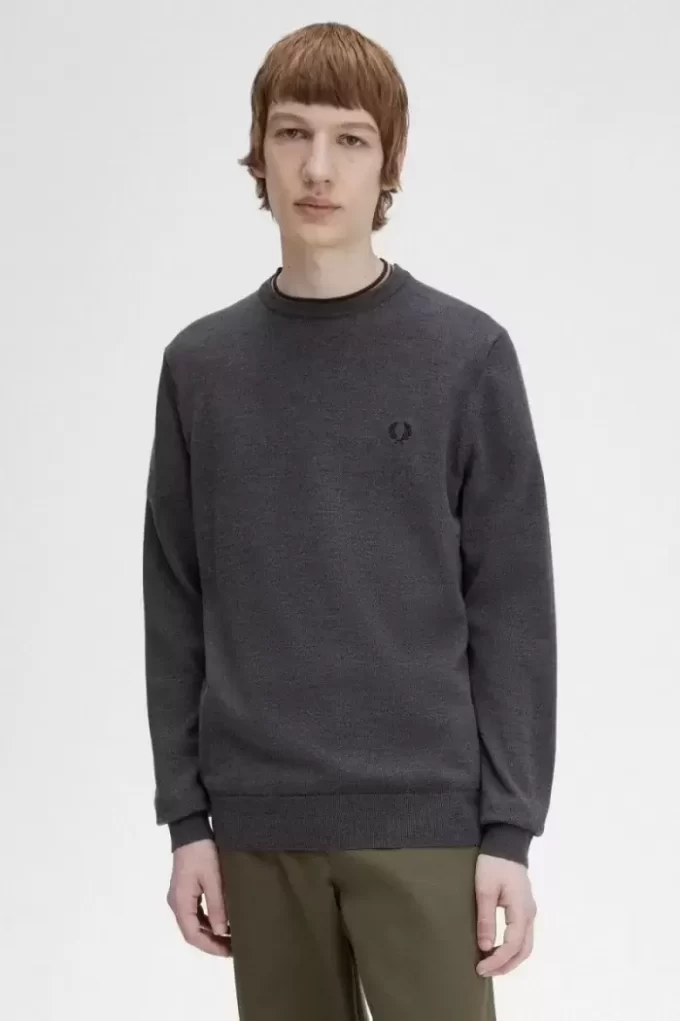Suéter clásico de cuello redondo para hombre Suéter clásico de cuello redondo para hombre