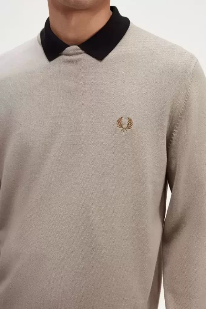 Suéter clásico de cuello redondo para hombre Suéter clásico de cuello redondo para hombre