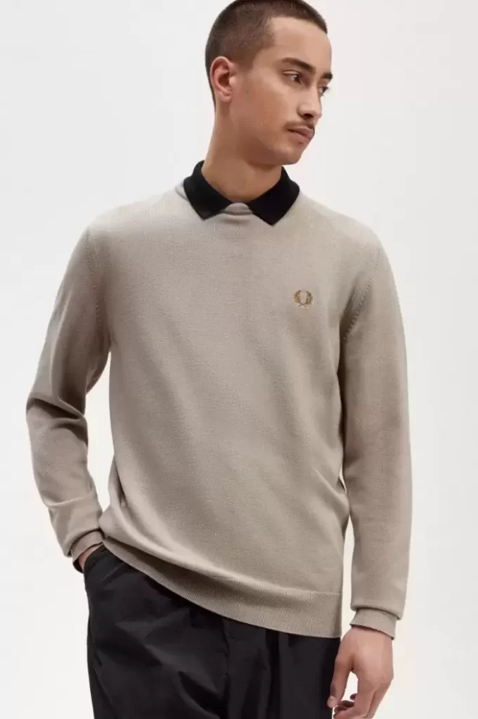 Suéter clásico de cuello redondo para hombre Suéter clásico de cuello redondo para hombre