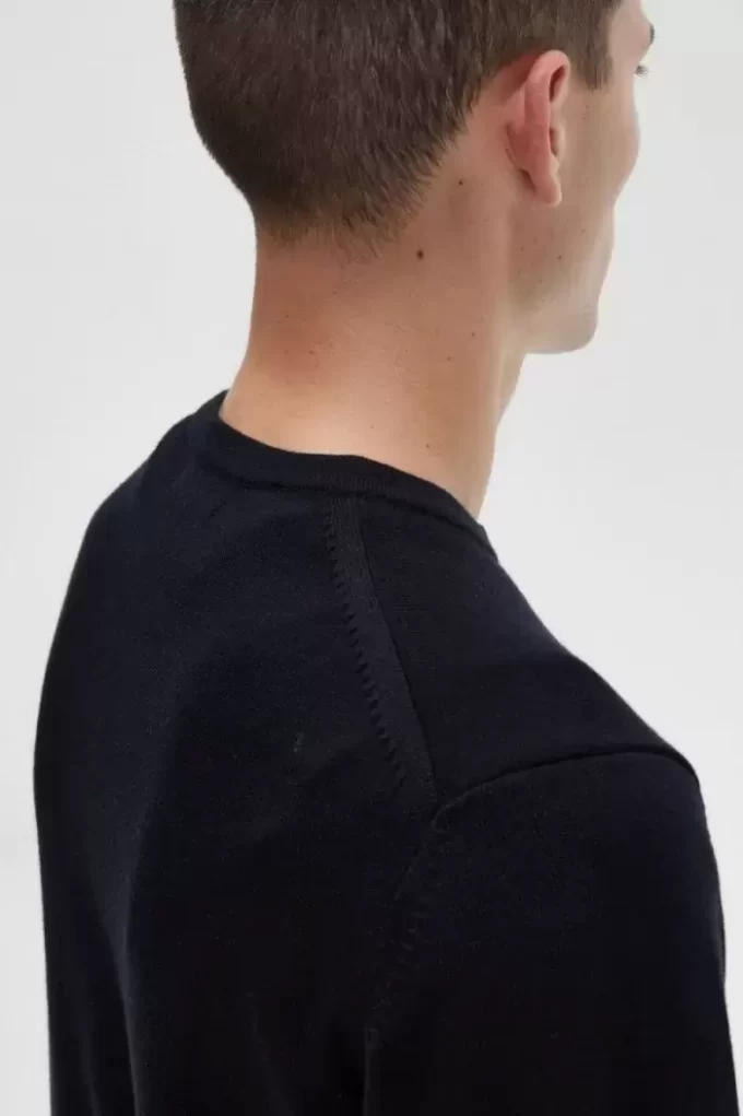 Suéter clásico de cuello redondo para hombre