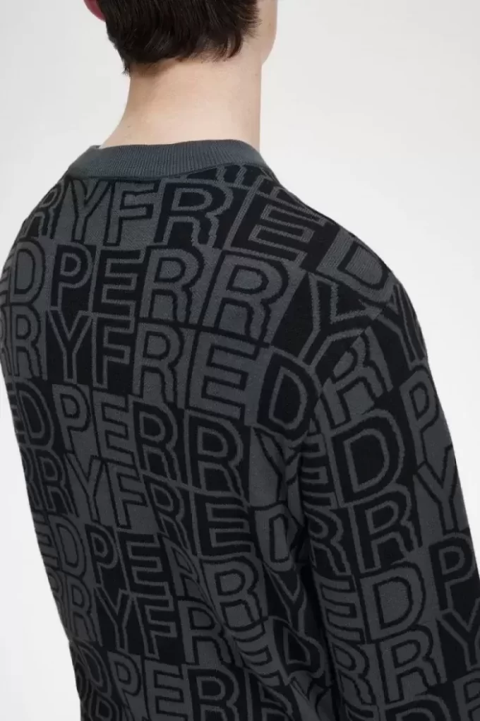 Suéter con gráfico de bloques para hombre