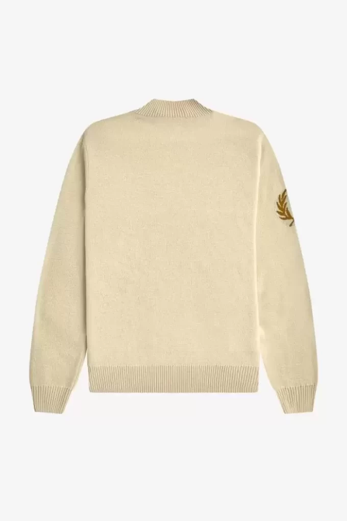 Suéter de cuello alto con corona de laurel para hombre