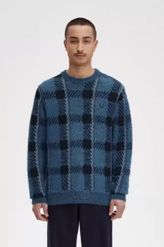 Suéter de tartán Glitch para hombre