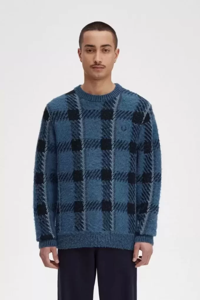 Suéter de tartán Glitch para hombre Suéter de tartán Glitch para hombre