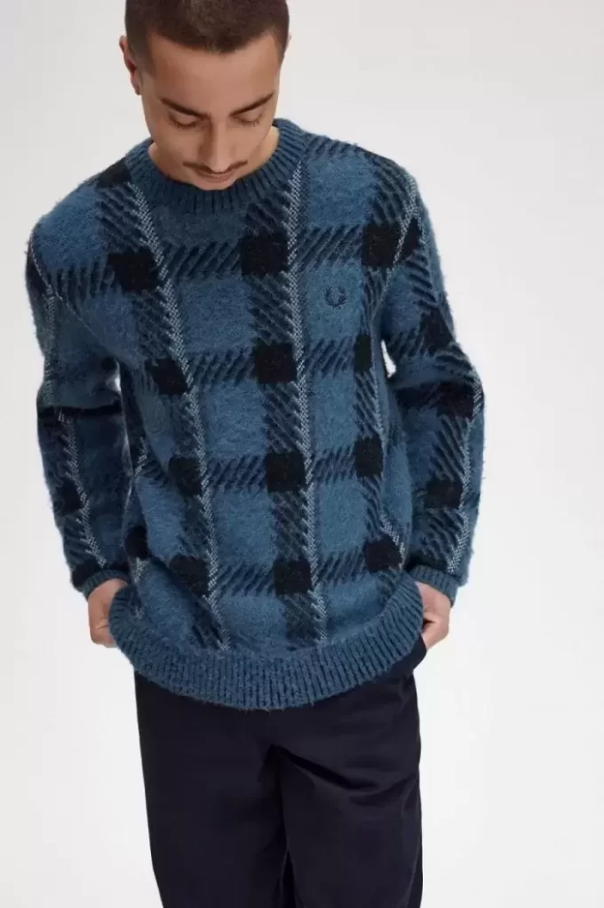 Suéter de tartán Glitch para hombre Suéter de tartán Glitch para hombre