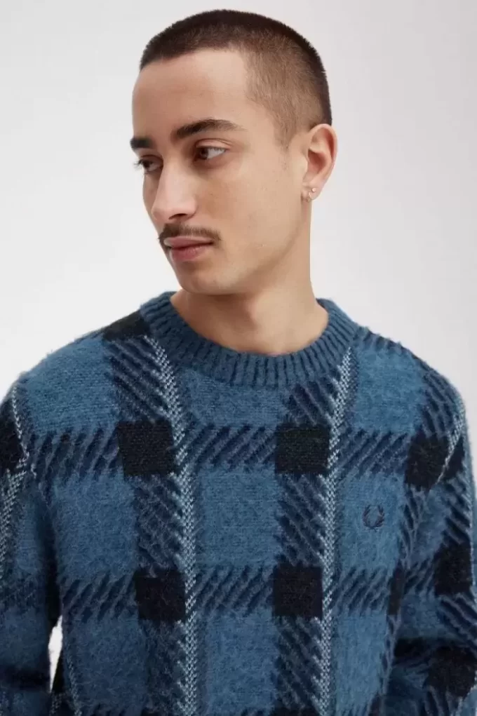 Suéter de tartán Glitch para hombre Suéter de tartán Glitch para hombre