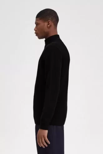 Suéter texturizado con media cremallera para hombre Suéter texturizado con media cremallera para hombre