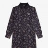 Vestido camisero con estampado de cachemira