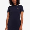 Vestido camisero con ribetes dobles