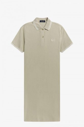 Vestido camisero con ribetes dobles