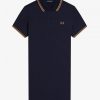 Vestido camisero con ribetes dobles