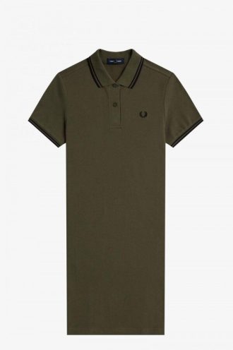 Vestido camisero con ribetes dobles