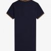 Vestido camisero con ribetes dobles