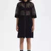 Vestido camisero de punto abierto para mujer Vestido camisero de punto abierto para mujer