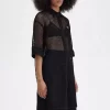 Vestido camisero de punto abierto para mujer Vestido camisero de punto abierto para mujer
