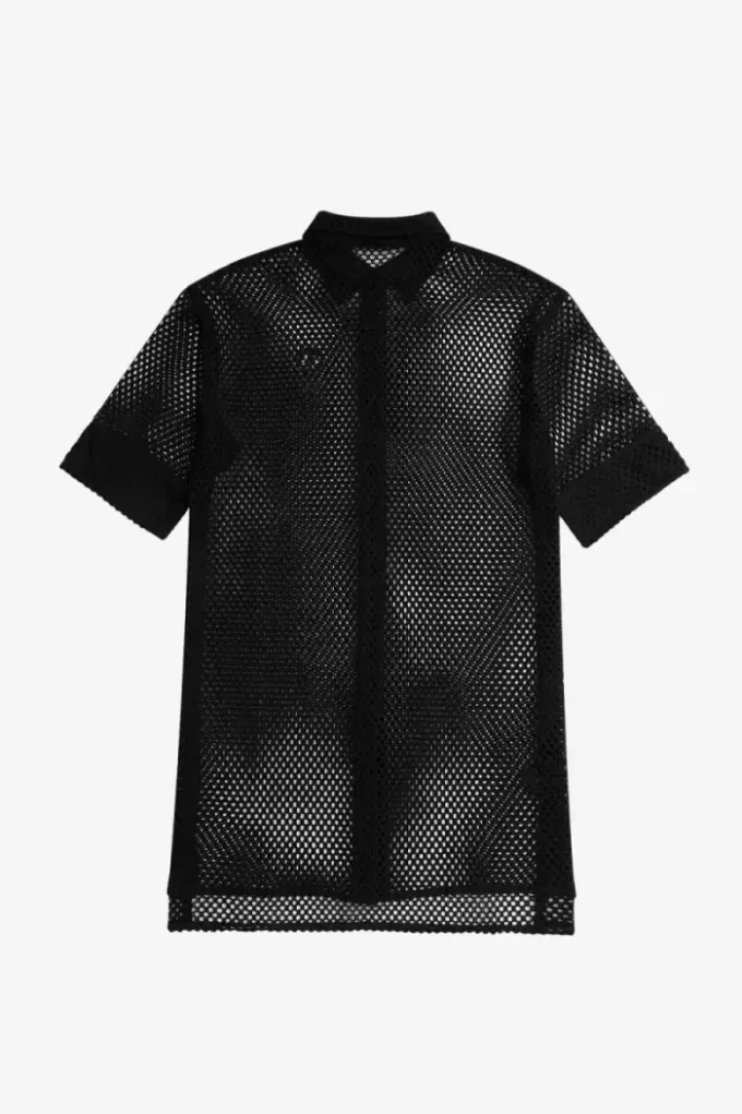 Vestido camisero de punto abierto para mujer Vestido camisero de punto abierto para mujer