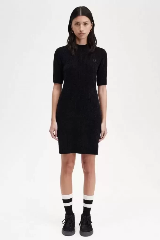 Vestido de chenilla acanalado para mujer Vestido de chenilla acanalado para mujer