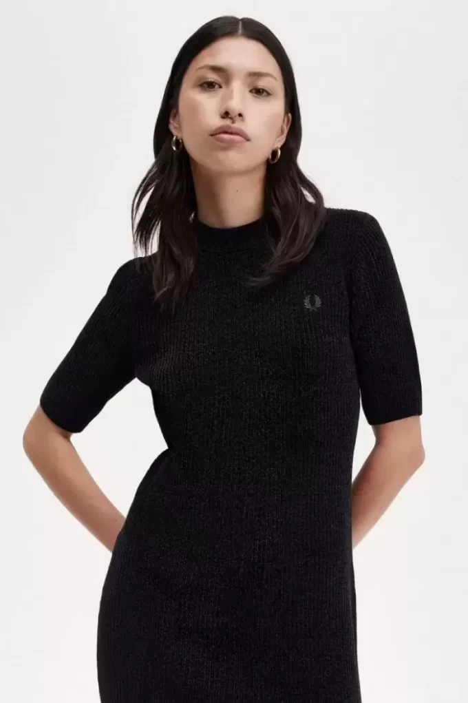 Vestido de chenilla acanalado para mujer Vestido de chenilla acanalado para mujer