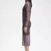 Vestido de malla con estampado de cebra para mujer Vestido de malla con estampado de cebra para mujer