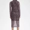 Vestido de malla con estampado de cebra para mujer Vestido de malla con estampado de cebra para mujer
