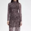 Vestido de malla con estampado de cebra para mujer Vestido de malla con estampado de cebra para mujer