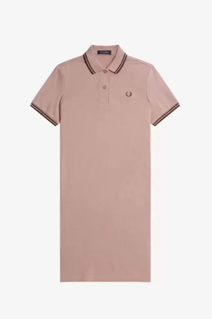 Vestido de mujer con camisa con ribete doble Vestido de mujer con camisa con ribete doble