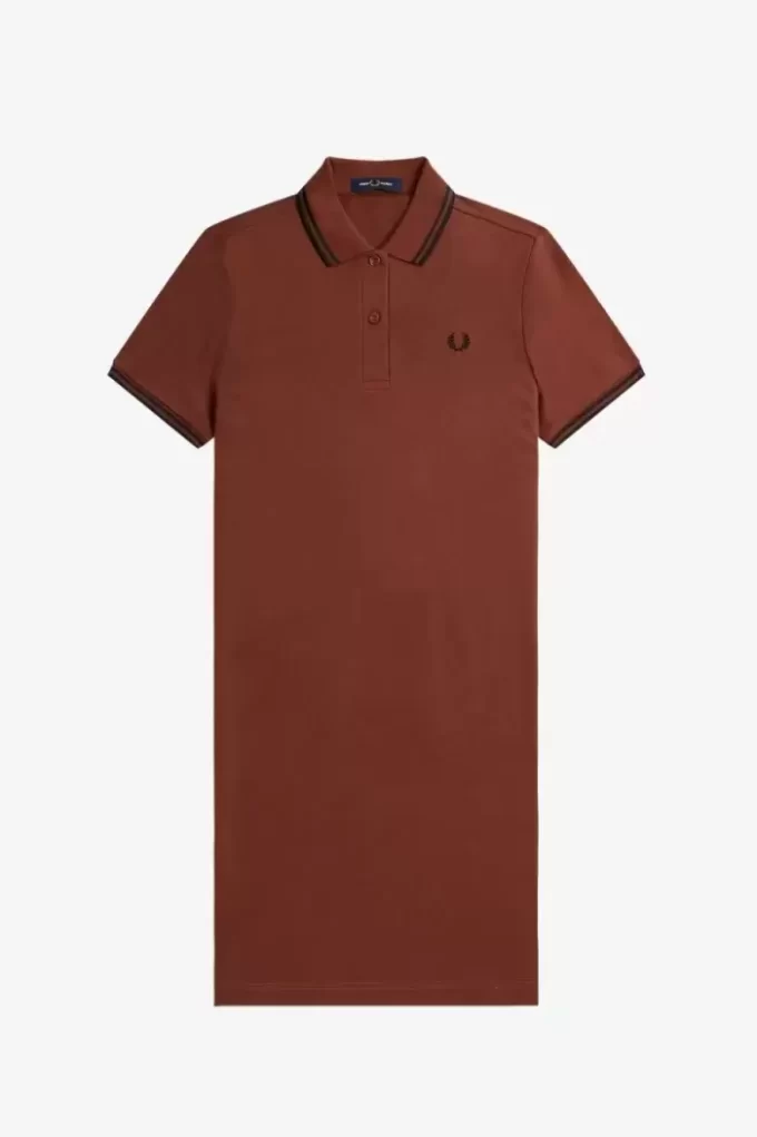 Vestido de mujer con camisa con ribete doble Vestido de mujer con camisa con ribete doble