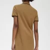 Vestido de mujer con camisa con ribete doble Vestido de mujer con camisa con ribete doble