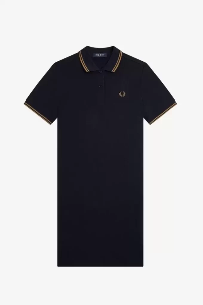 Vestido de mujer con camisa con ribete doble Vestido de mujer con camisa con ribete doble