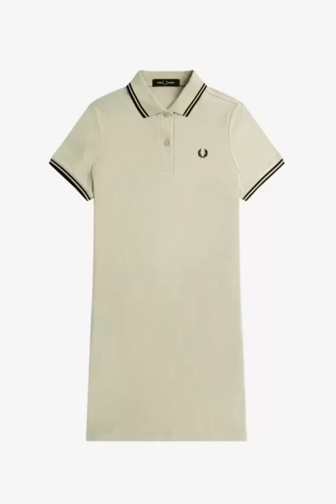 Vestido de mujer con camisa con ribete doble Vestido de mujer con camisa con ribete doble