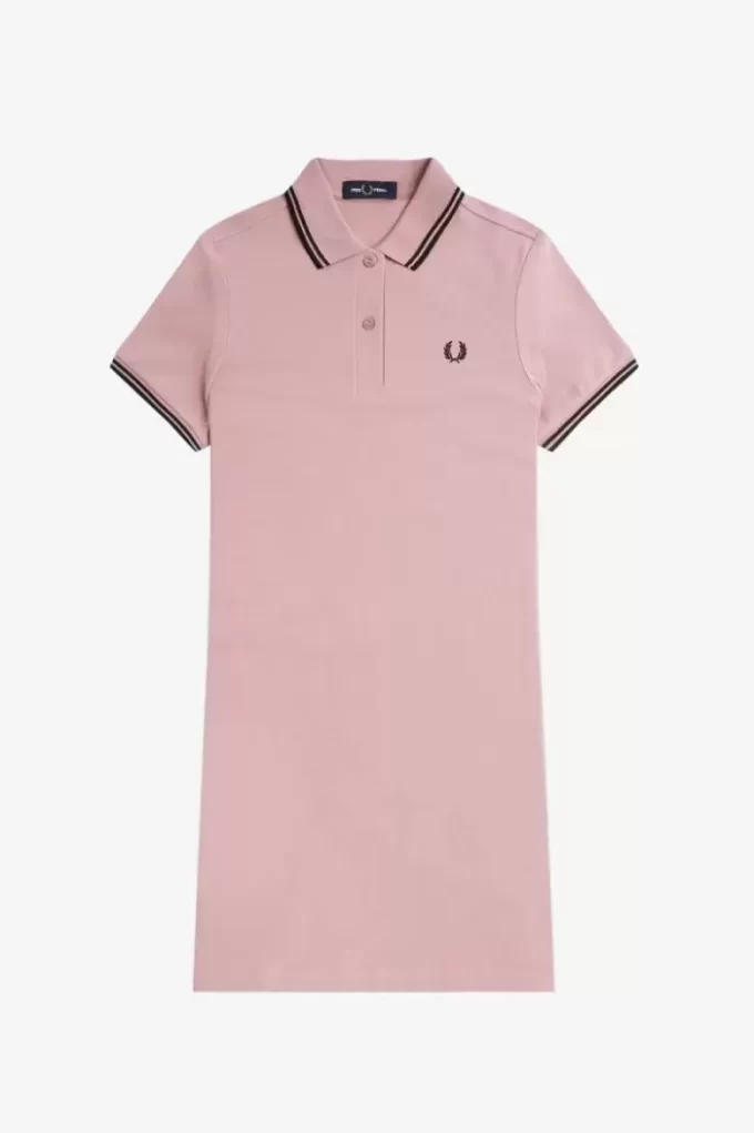 Vestido de mujer con camisa con ribete doble Vestido de mujer con camisa con ribete doble