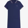 Vestido de mujer con camisa con ribete doble Vestido de mujer con camisa con ribete doble