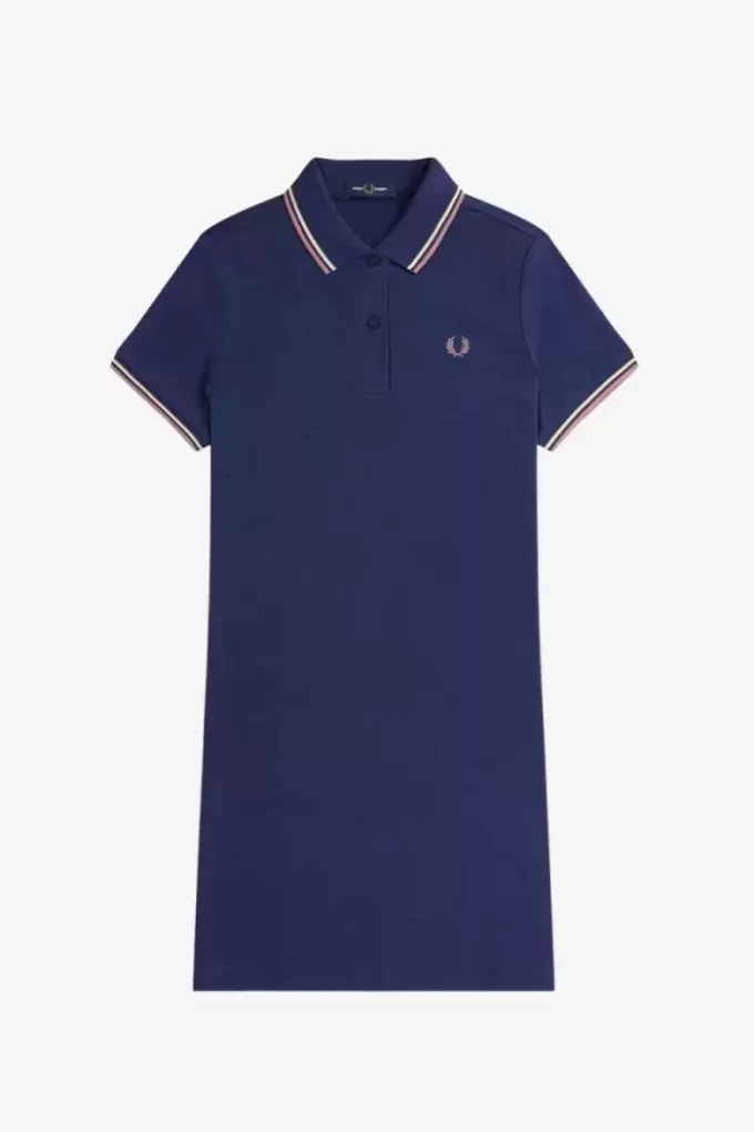 Vestido de mujer con camisa con ribete doble Vestido de mujer con camisa con ribete doble